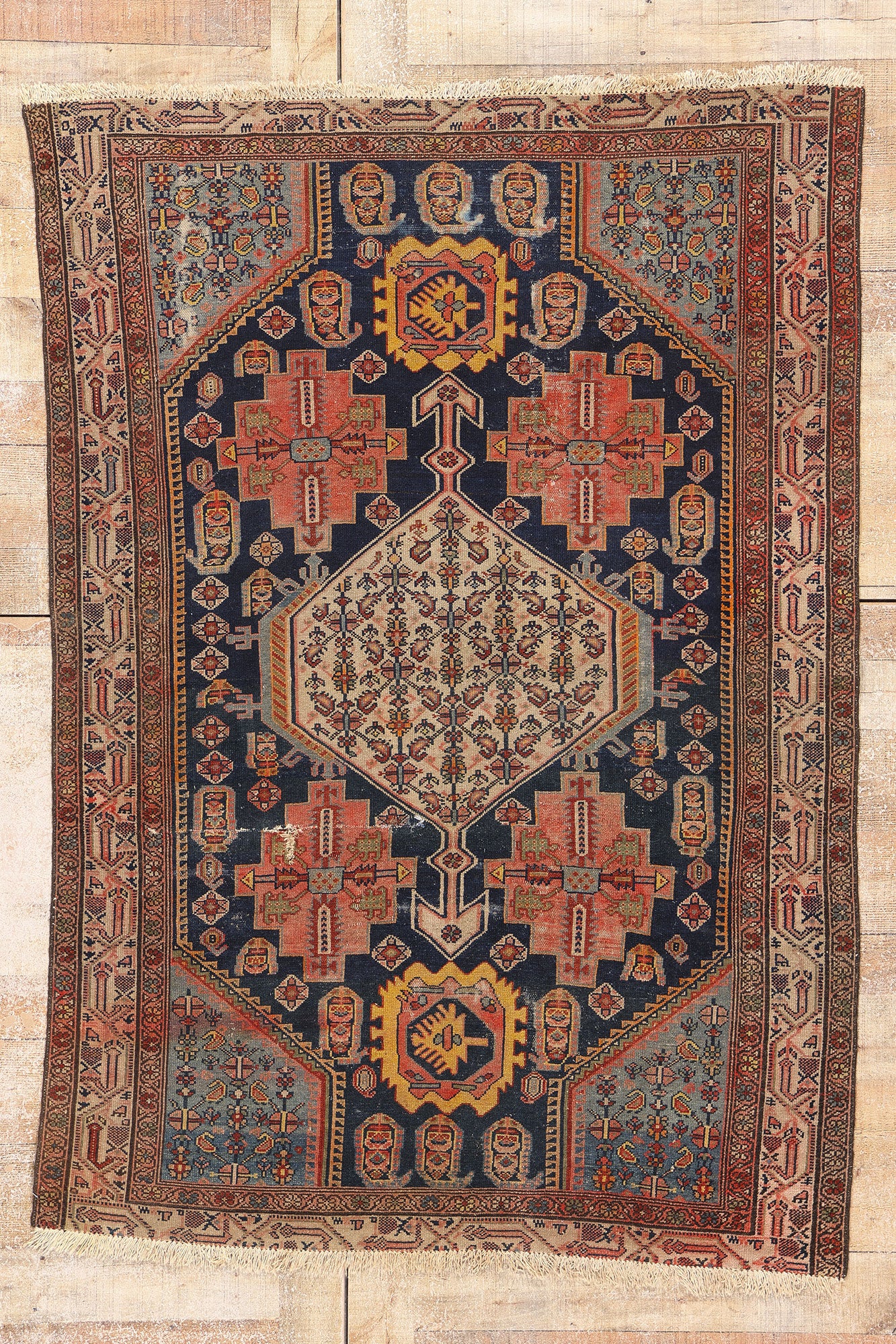 4 x 6 Antique Persian Malayer Rug 79173