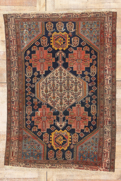 4 x 6 Antique Persian Malayer Rug 79173