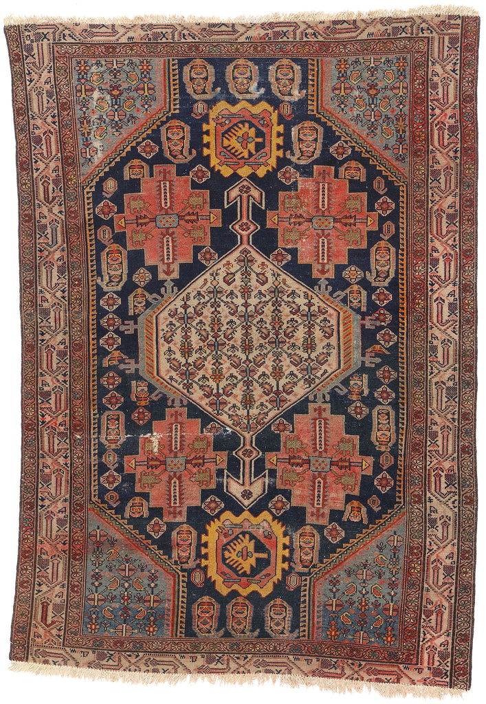 4 x 6 Antique Persian Malayer Rug 79173