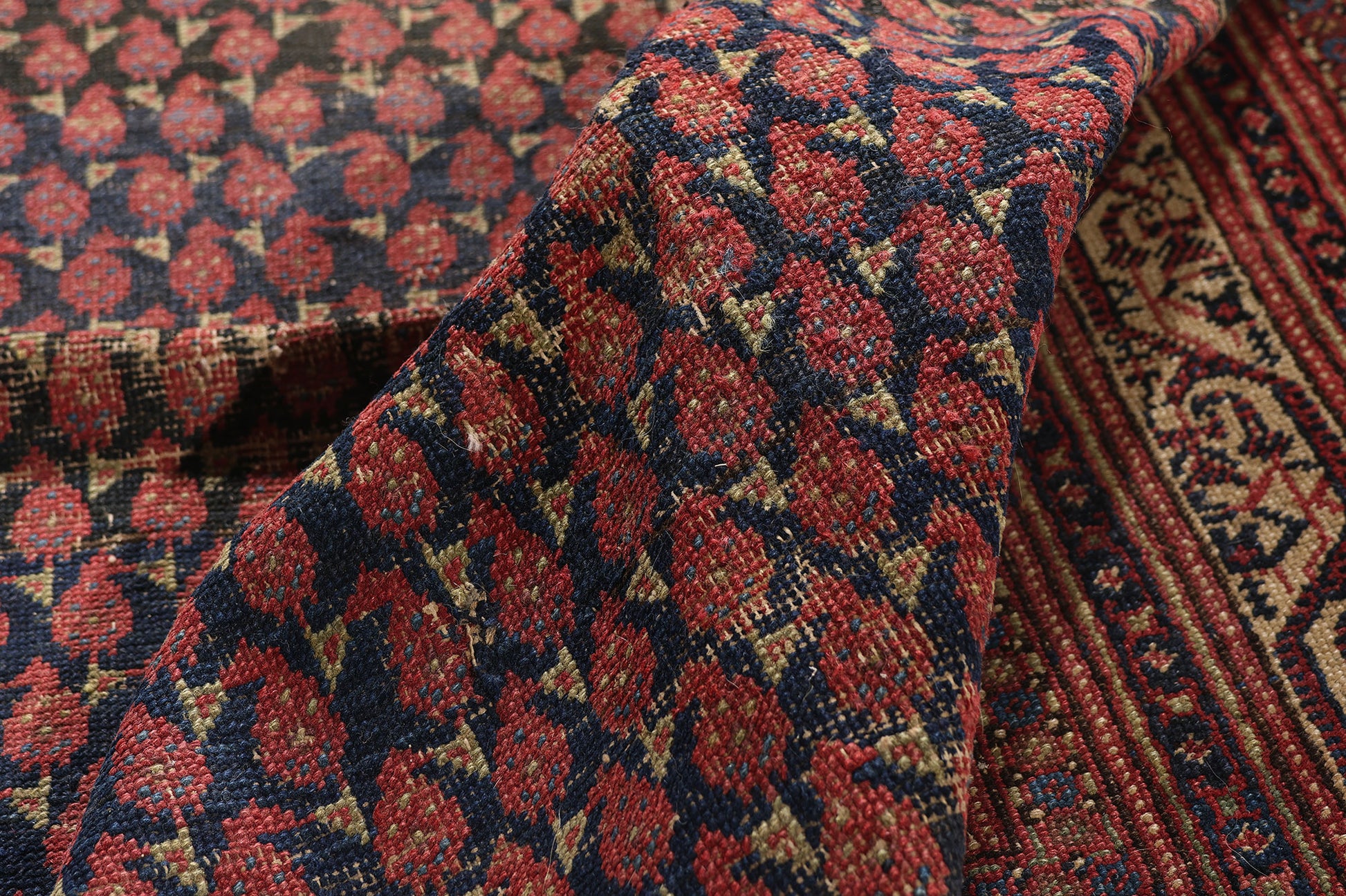 5 x 13 Navy Blue Antique Persian Malayer Rug 79324