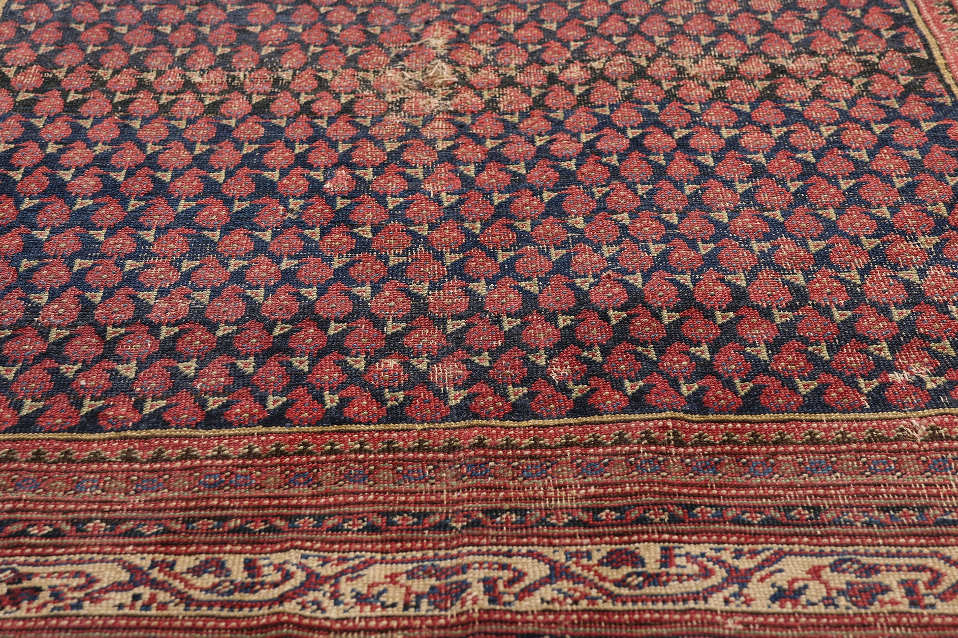 5 x 13 Navy Blue Antique Persian Malayer Rug 79324