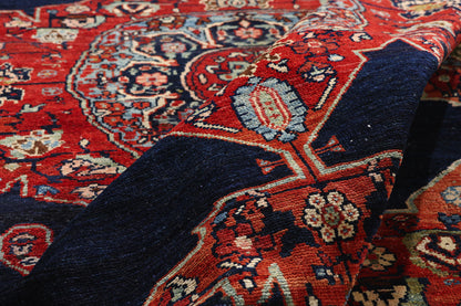 9 x 11 Navy Blue Antique Persian Malayer Rug 61504