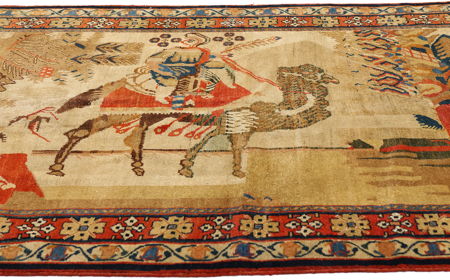 4 x 6 Antique Persian Afshar Pictorial Rug 79287