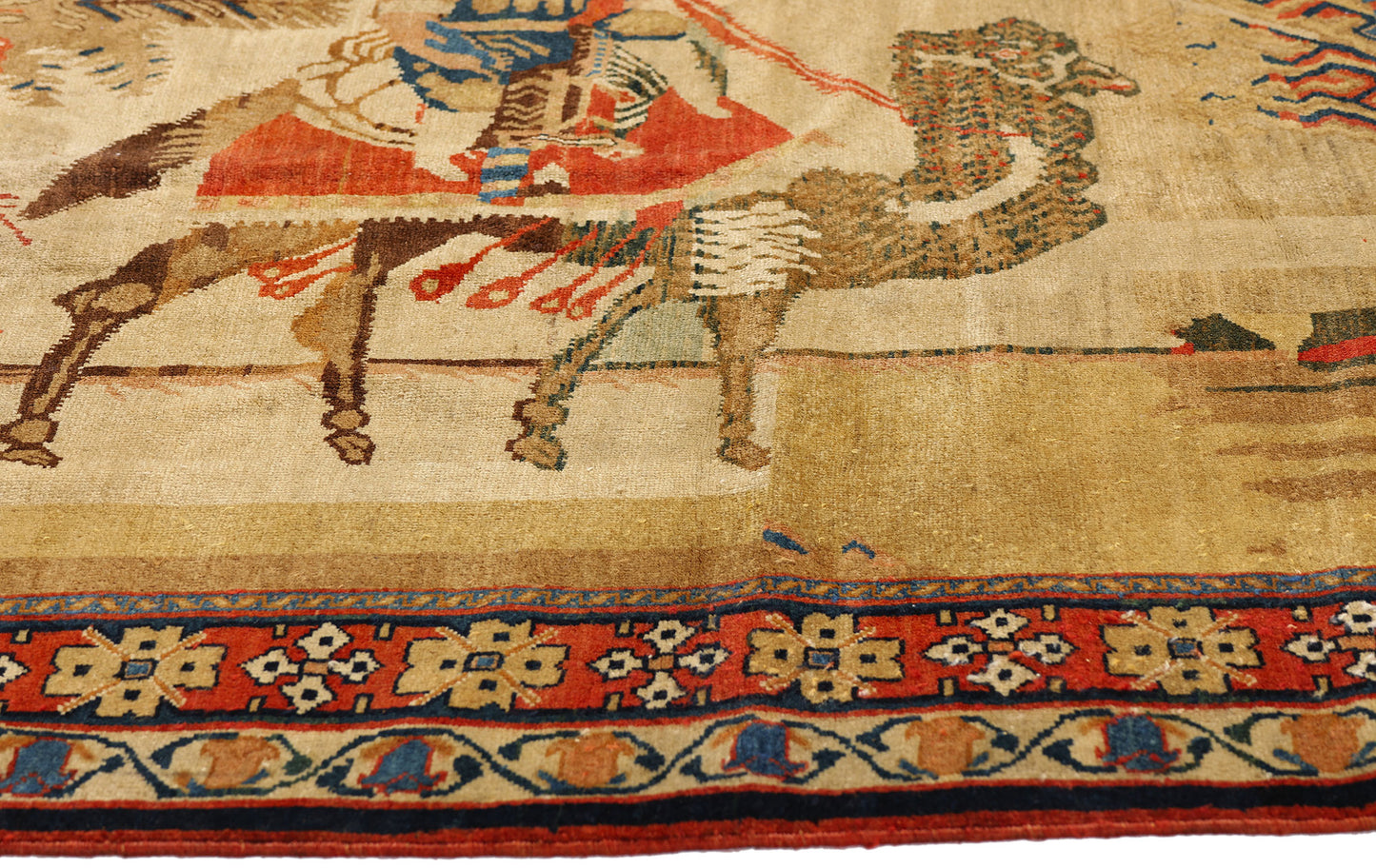 4 x 6 Antique Persian Afshar Pictorial Rug 79287