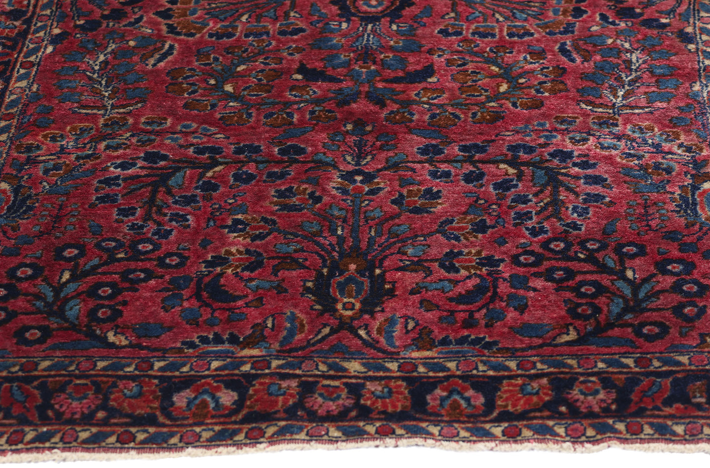 3 x 5 Antique Persian Sarouk Rug 79012