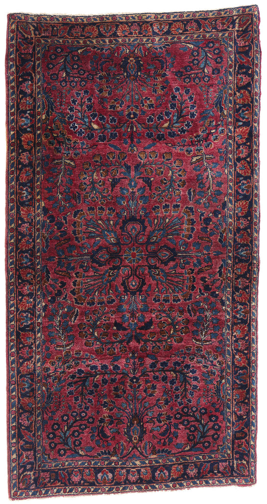 3 x 5 Antique Persian Sarouk Rug 79012