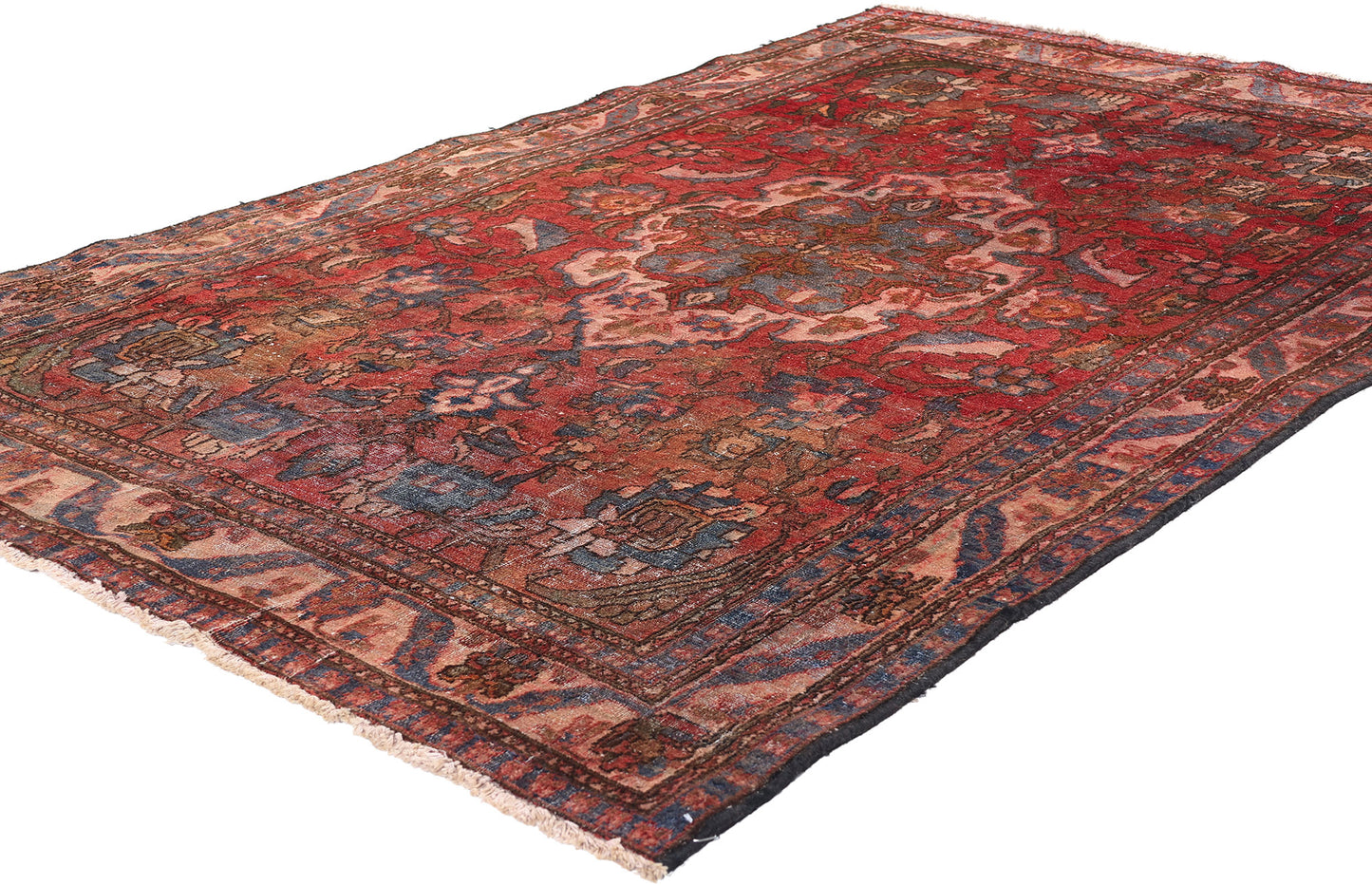 4 x 7 Antique Persian Bakhtiari Rug 77685
