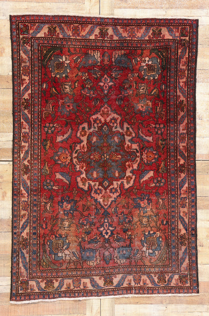 4 x 7 Antique Persian Bakhtiari Rug 77685