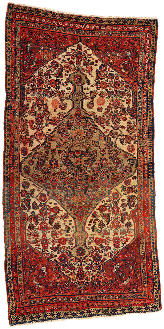 4 x 7 Antique Persian Hamadan Rug 76958