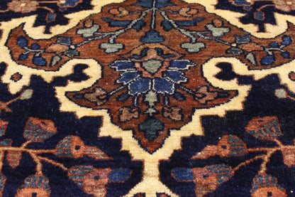 14 x 20 - Navy Blue Antique Persian Farahan Rug - 77179