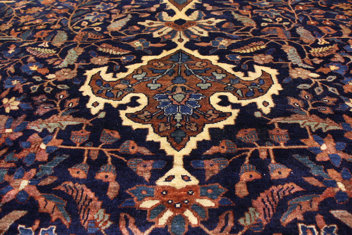 14 x 20 - Navy Blue Antique Persian Farahan Rug - 77179