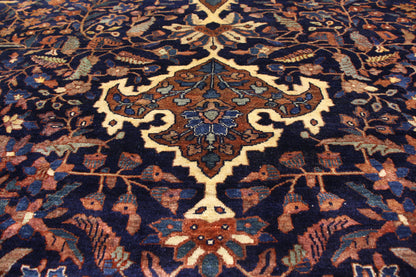 14 x 20 - Navy Blue Antique Persian Farahan Rug - 77179