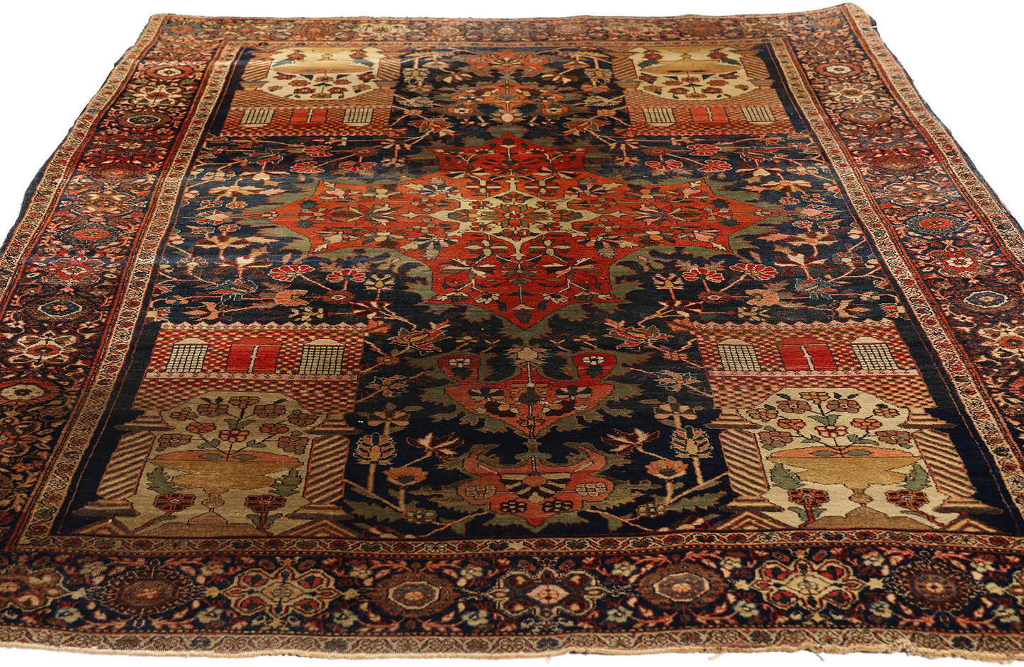 4 x 7 Antique Persian Sarouk Farahan Rug 79331