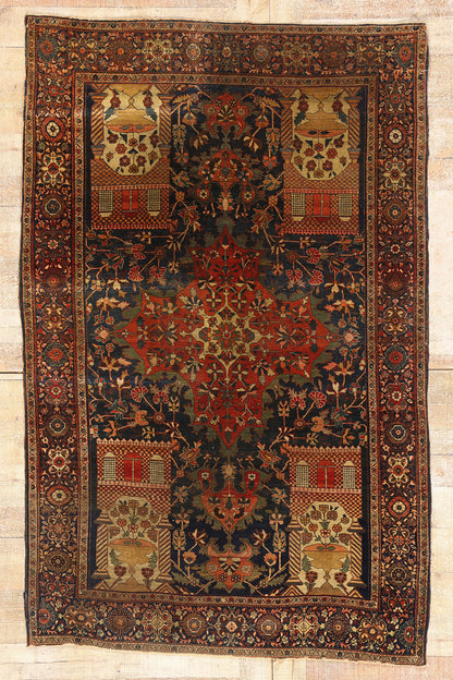 4 x 7 Antique Persian Sarouk Farahan Rug 79331