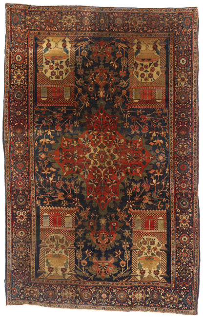 4 x 7 Antique Persian Sarouk Farahan Rug 79331
