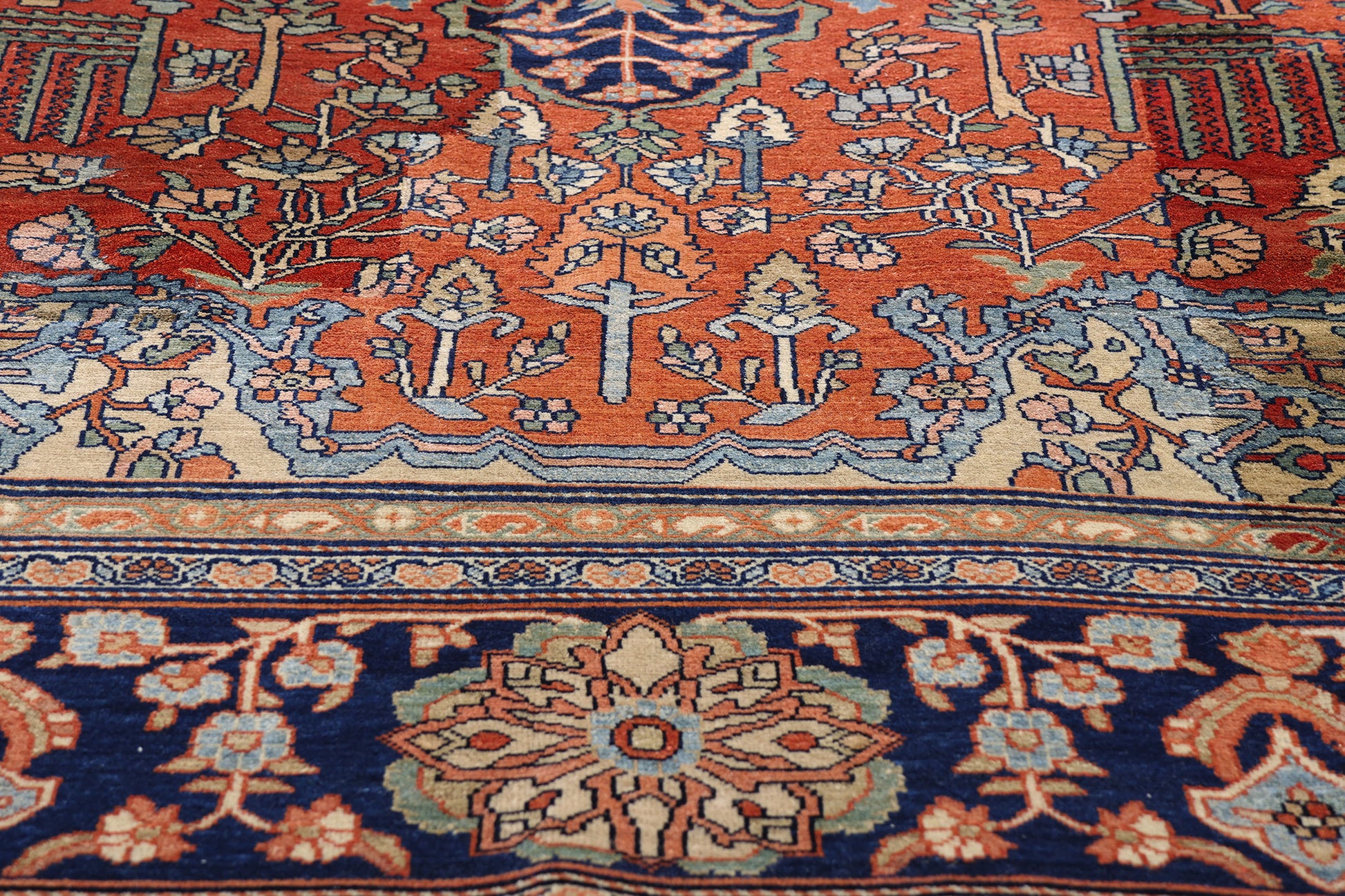 9 x 13 Red Antique Persian Farahan Rug 73477