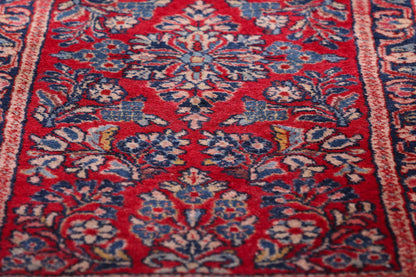 2 x 3 Red Antique Persian Sarouk Rug 79296