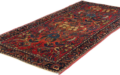 3 x 5 Antique Persian Sarouk Pictorial Rug 79081