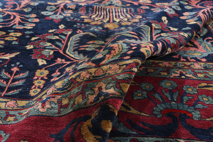9 x 13 Antique Persian Sarouk Rug 79227