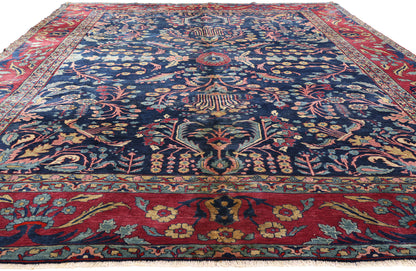 9 x 13 Antique Persian Sarouk Rug 79227