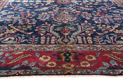 9 x 13 Antique Persian Sarouk Rug 79227