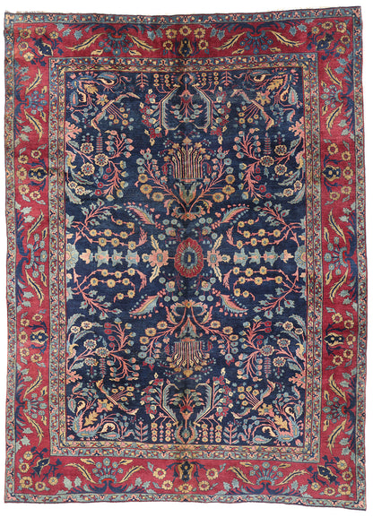 9 x 13 Antique Persian Sarouk Rug 79227