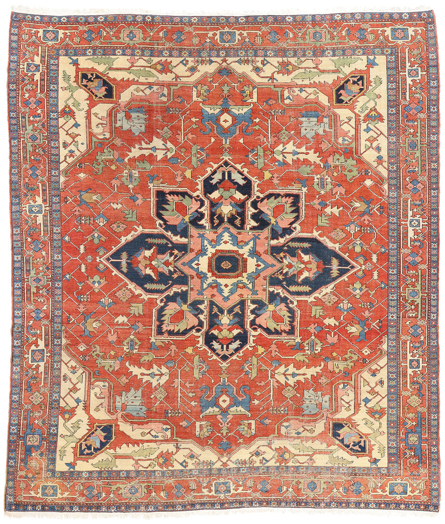 10 x 12 Antique Persian Serapi Rug 78671