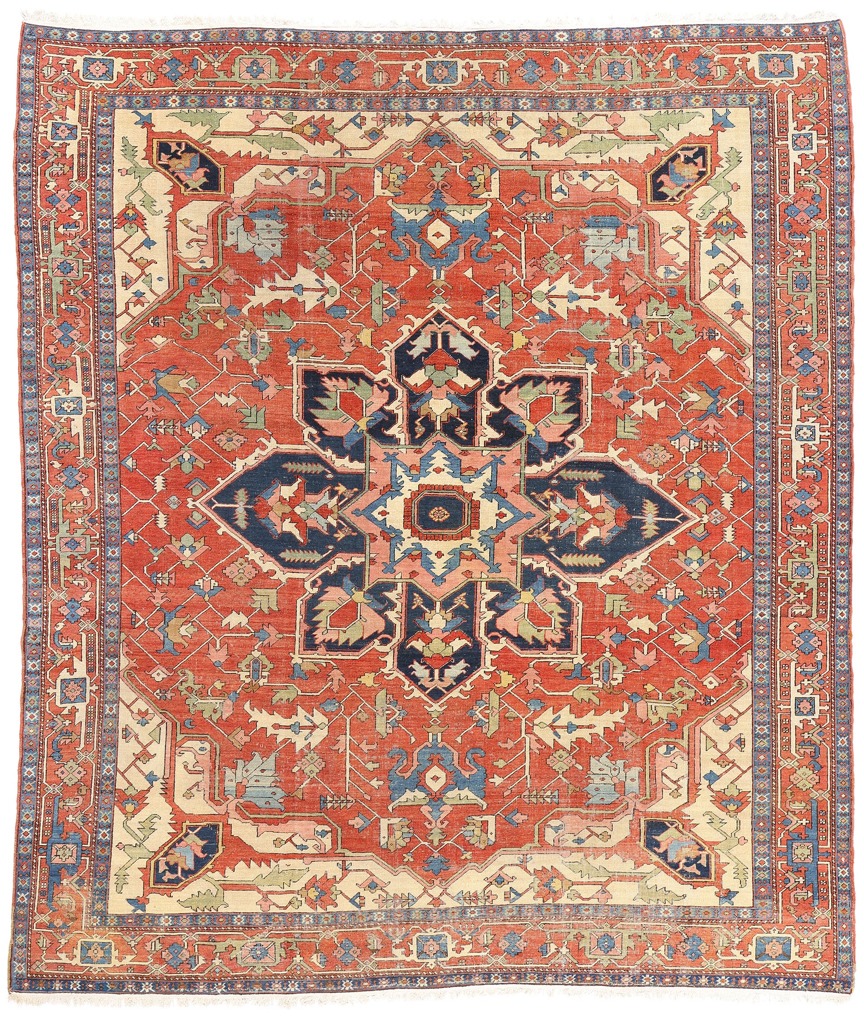 10 x 12 Antique Persian Serapi Rug 78671
