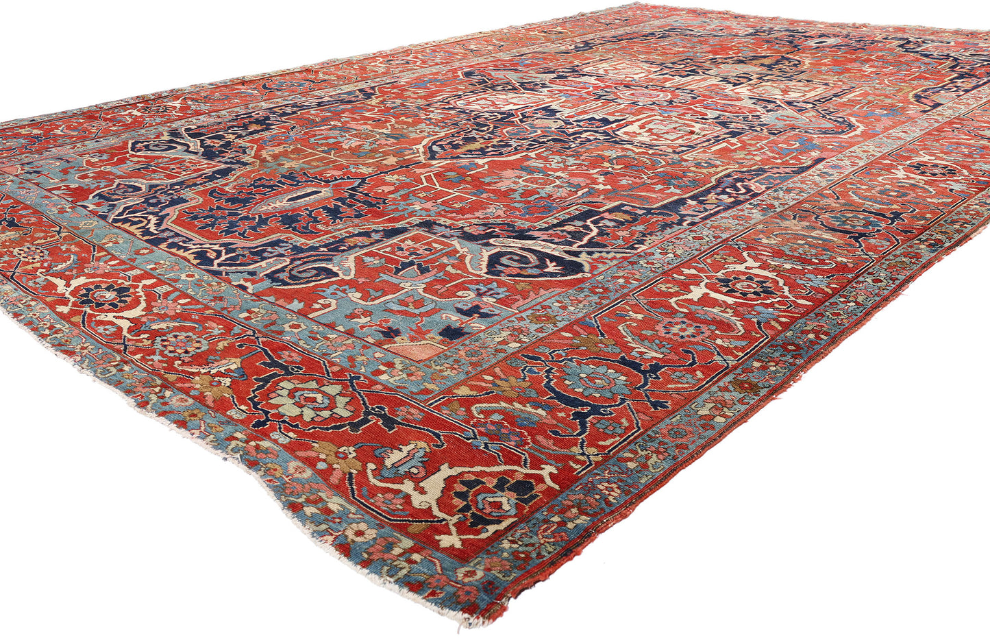 10 x 15 Antique Persian Serapi Rug 79230