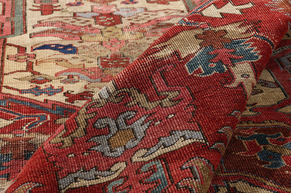 11 x 15 Red Antique Persian Serapi Rug 79290