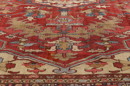 11 x 15 Red Antique Persian Serapi Rug 79290