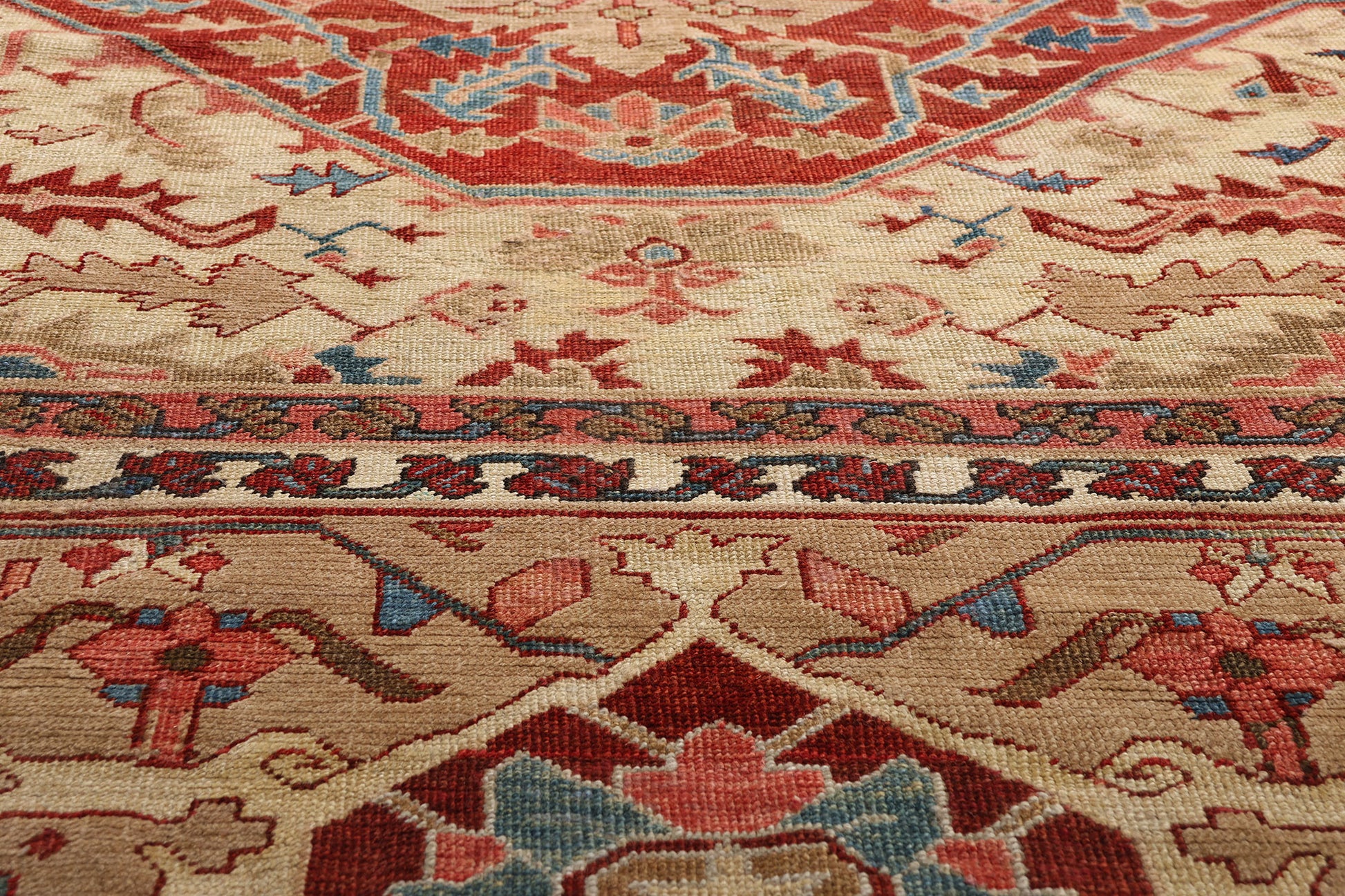 16 x 25 Late 19th Century Antique Persian Serapi Rug 78708