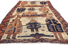 5 x 12 Beige Antique Persian Shiraz Pictorial Rug 61538