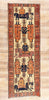 5 x 13 Beige Antique Persian Shiraz Pictorial Rug 61539