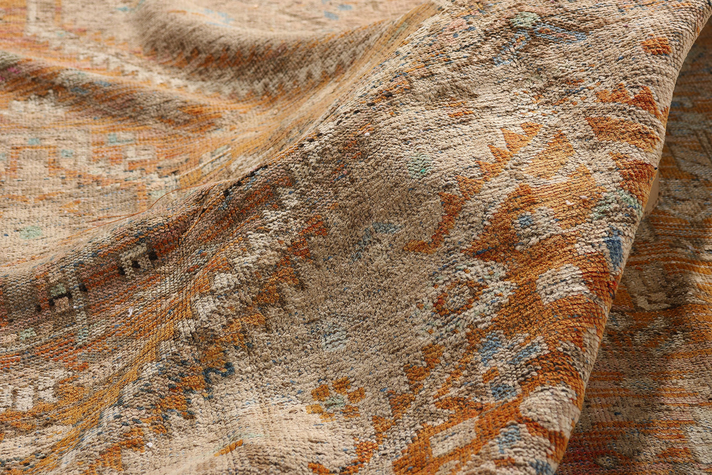 9 x13 Orange Antique Persian Shiraz Rug 61528