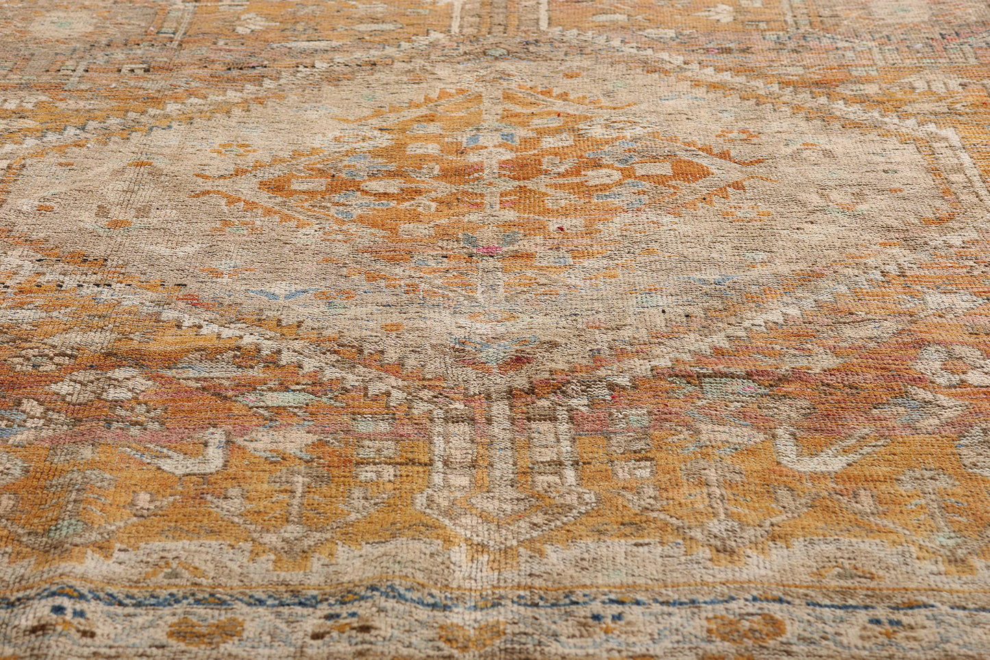 9 x13 Orange Antique Persian Shiraz Rug 61528