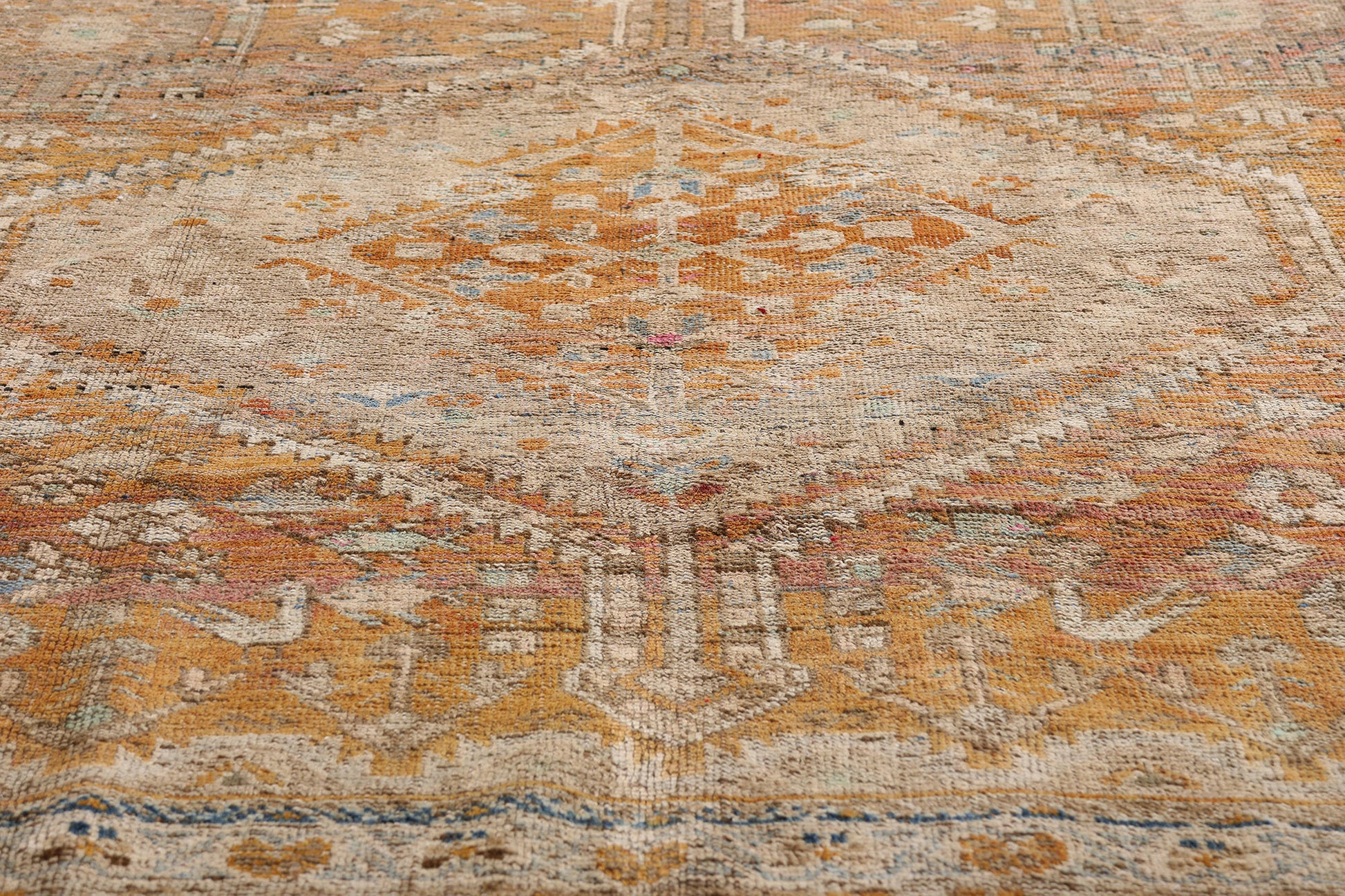 9 x13 Orange Antique Persian Shiraz Rug 61528