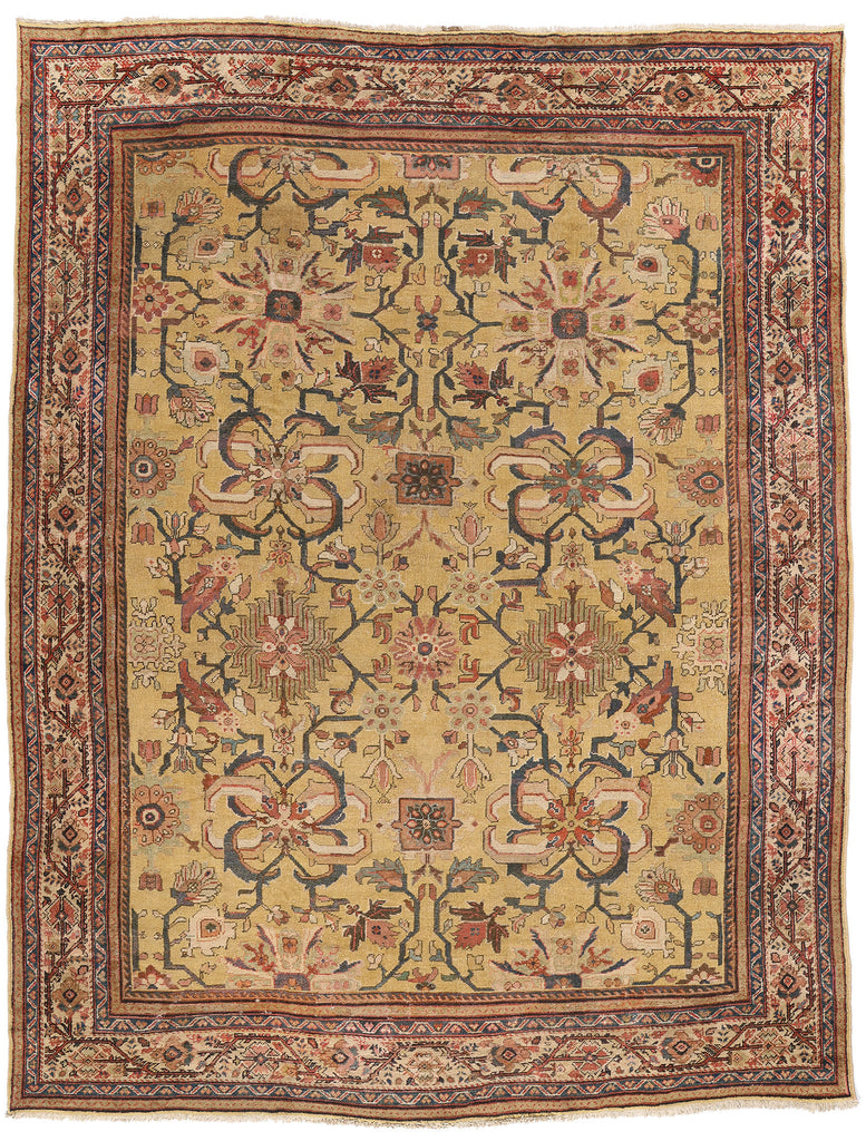 10 x 13 - Brown Antique Persian Sultanabad Rug - 73833