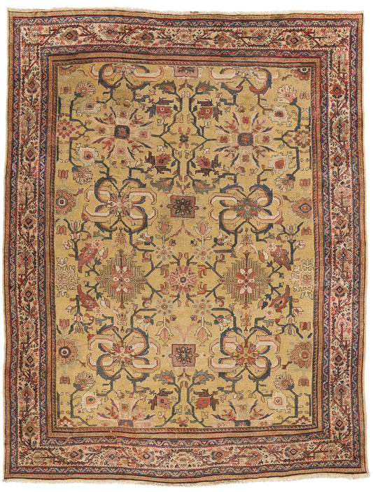 10 x 13 - Brown Antique Persian Sultanabad Rug - 73833