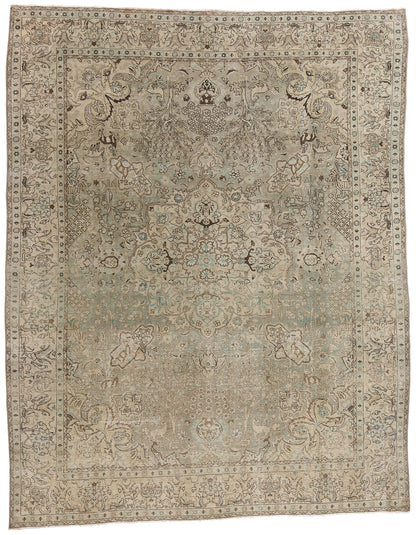 10 x 12 Antique Persian Tabriz Rug 61378