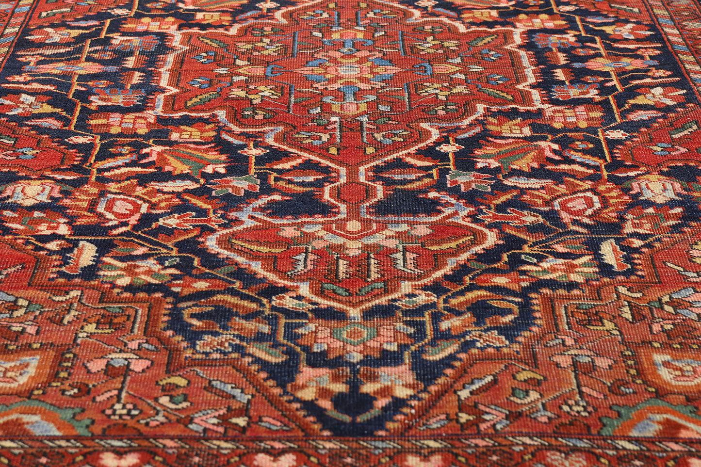 4 x 7 Navy Blue Antique Persian Tabriz Rug 79328