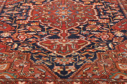 4 x 7 Navy Blue Antique Persian Tabriz Rug 79328