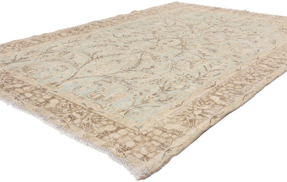 6 x 10 Antique Persian Tabriz Pictorial Rug 61383