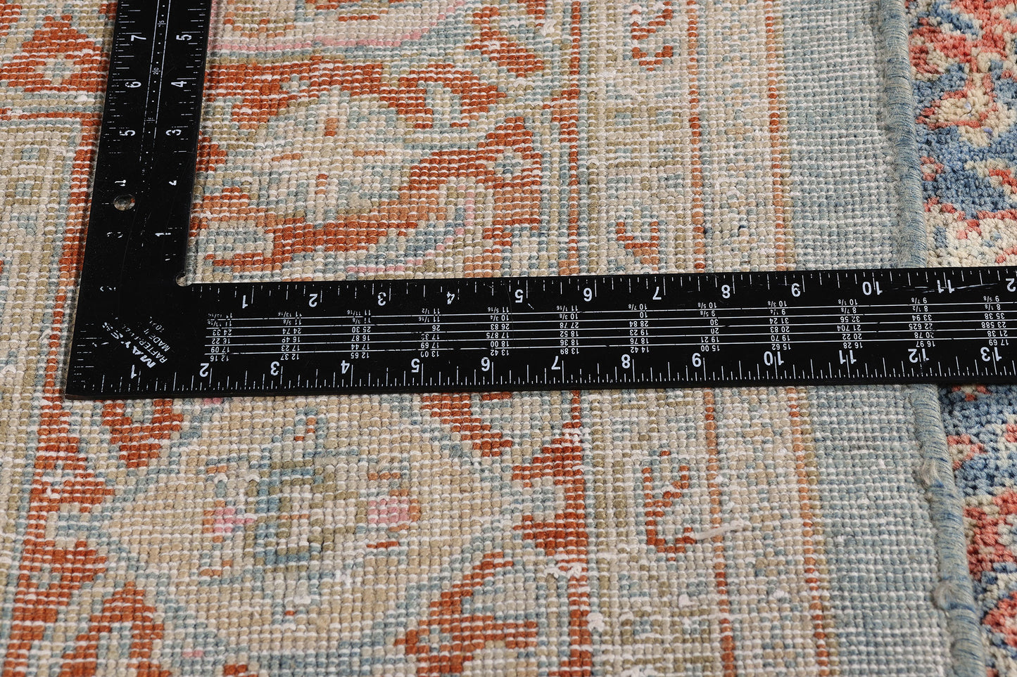 8 x 11 Distressed Blue Antique Persian Tabriz Rug 61521