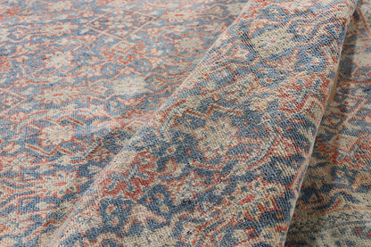 8 x 11 Distressed Blue Antique Persian Tabriz Rug 61521