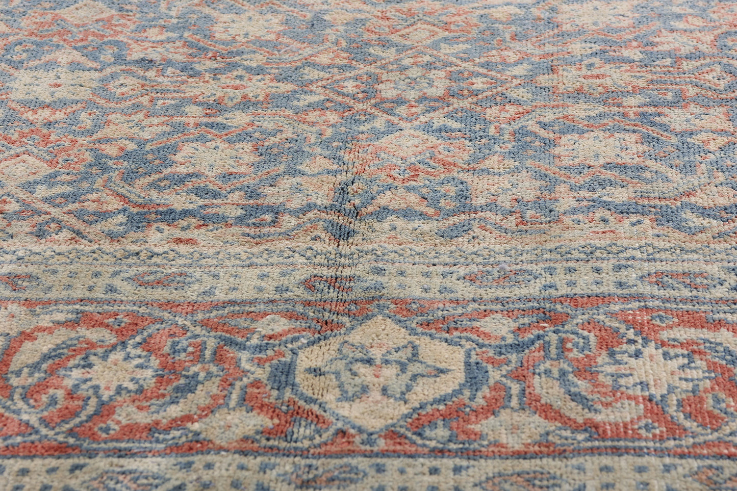 8 x 11 Distressed Blue Antique Persian Tabriz Rug 61521