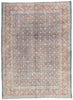 8 x 11 Distressed Blue Antique Persian Tabriz Rug 61521