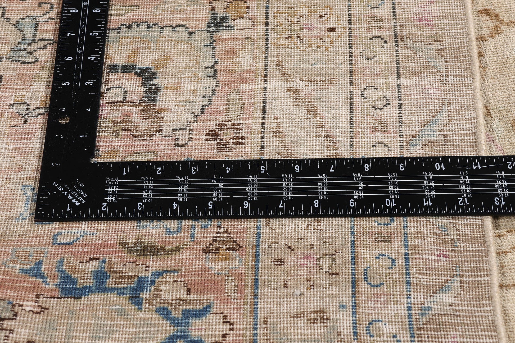 9 x 12 Neutral Beige Antique Persian Tabriz Rug 61519