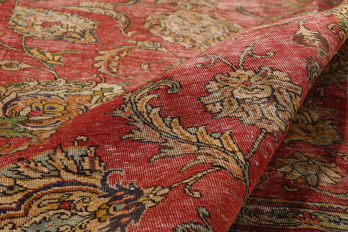 9 x 13 Red Antique Persian Tabriz Rug 74329