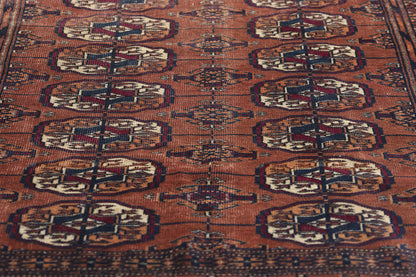 4 x 5 Antique Persian Turkoman Rug 79172